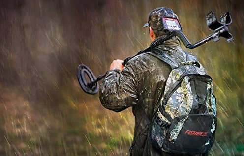 Fisher F22 Weatherproof Metal Detector with 9 Inch Weatherproof Coil