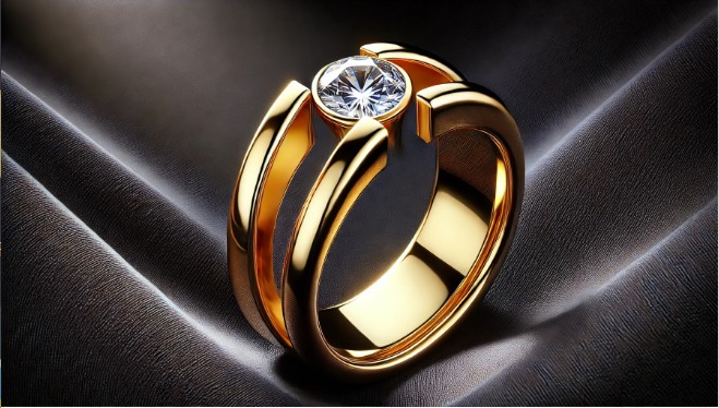 Tension-set gemstones 